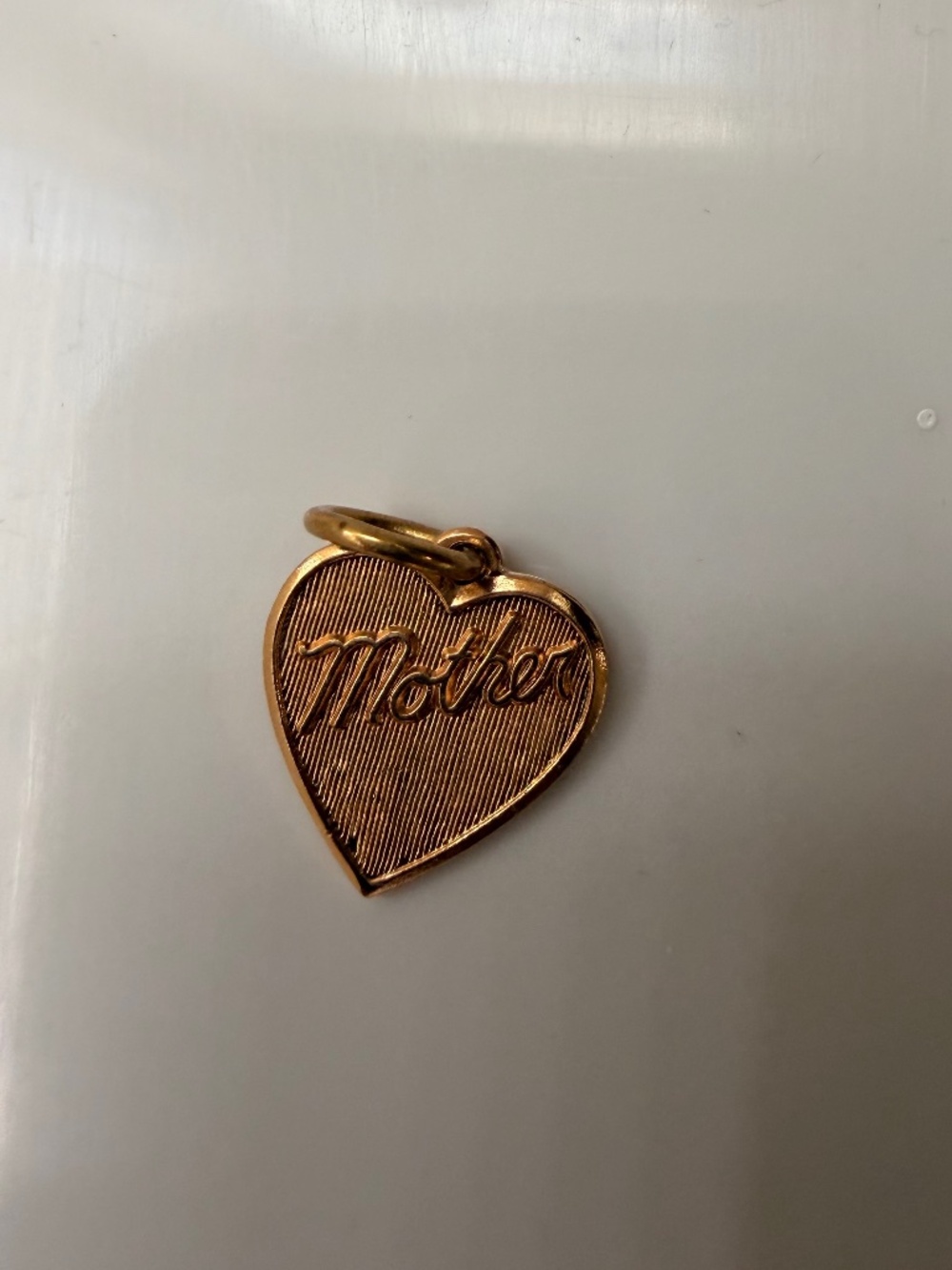 Zodiac Jules Vintage Gold-Plated Brass Mother Heart Charm Pendant